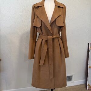 H&M Classic Suedes Looking Brown Trench Coat